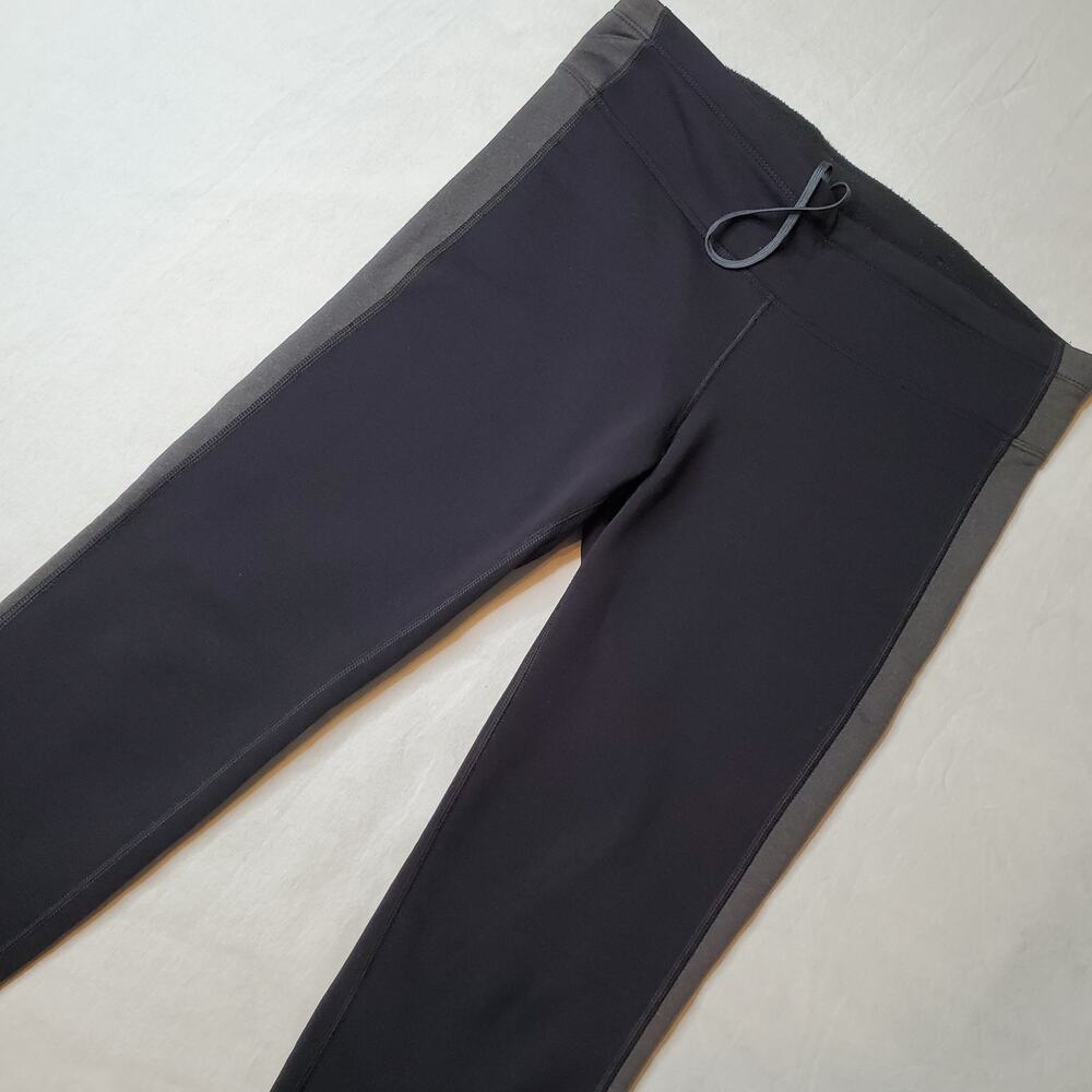 Athleta Women's Size L Fleece Lined Tight Black Gray